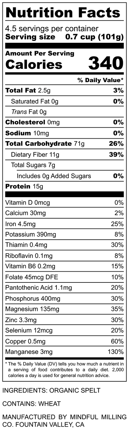 Spelt Flour, Organic